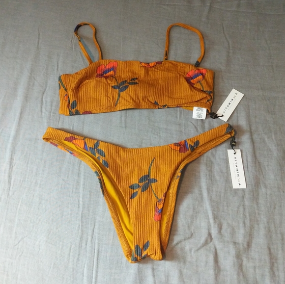 Vitamin A Other - Vitamin A Mila Bandeau Bikini Top California Bottoms Florange